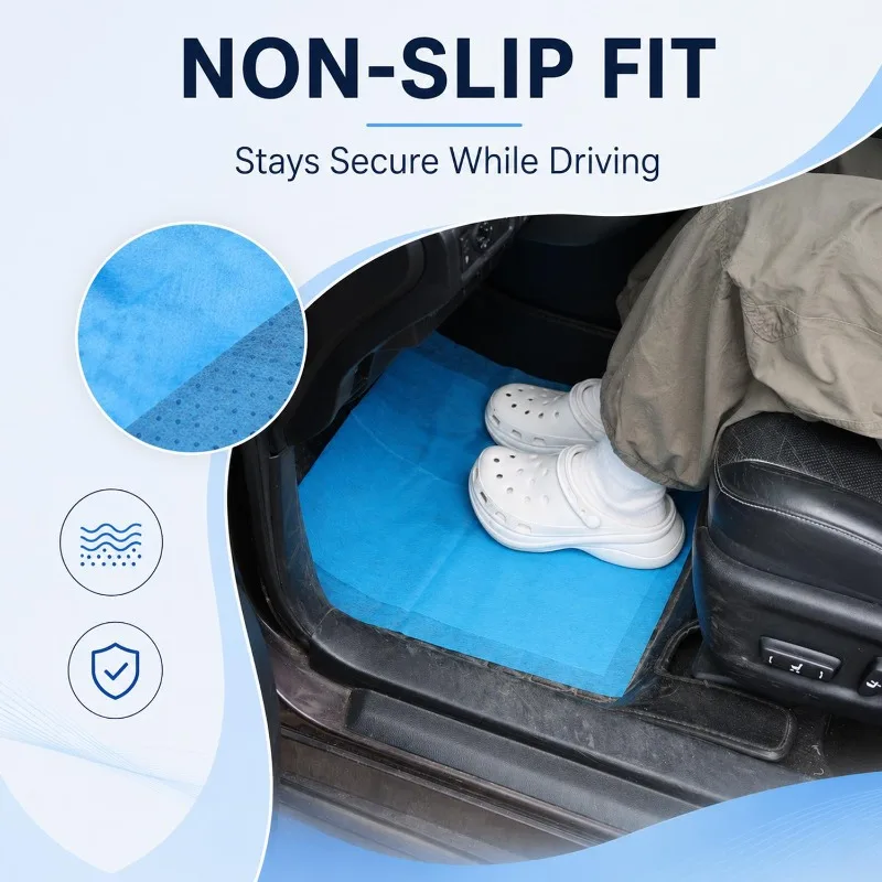 Tappetini Auto Monouso per Animali Domestici, Assorbenti per Fango e Neve, Protezione in Tessuto Non Tessuto, Accessorio per Interni Auto, 10-30 Pezzi - immagine 2