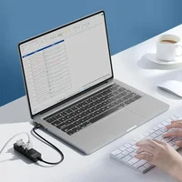 Многопортовый концентратор USB Type-C, 4-портовый USB-разделитель, высокоскоростной разветвитель USB 3.0, адаптер питания для компьютерных аксессуаров, 2025 г. — изображение 6