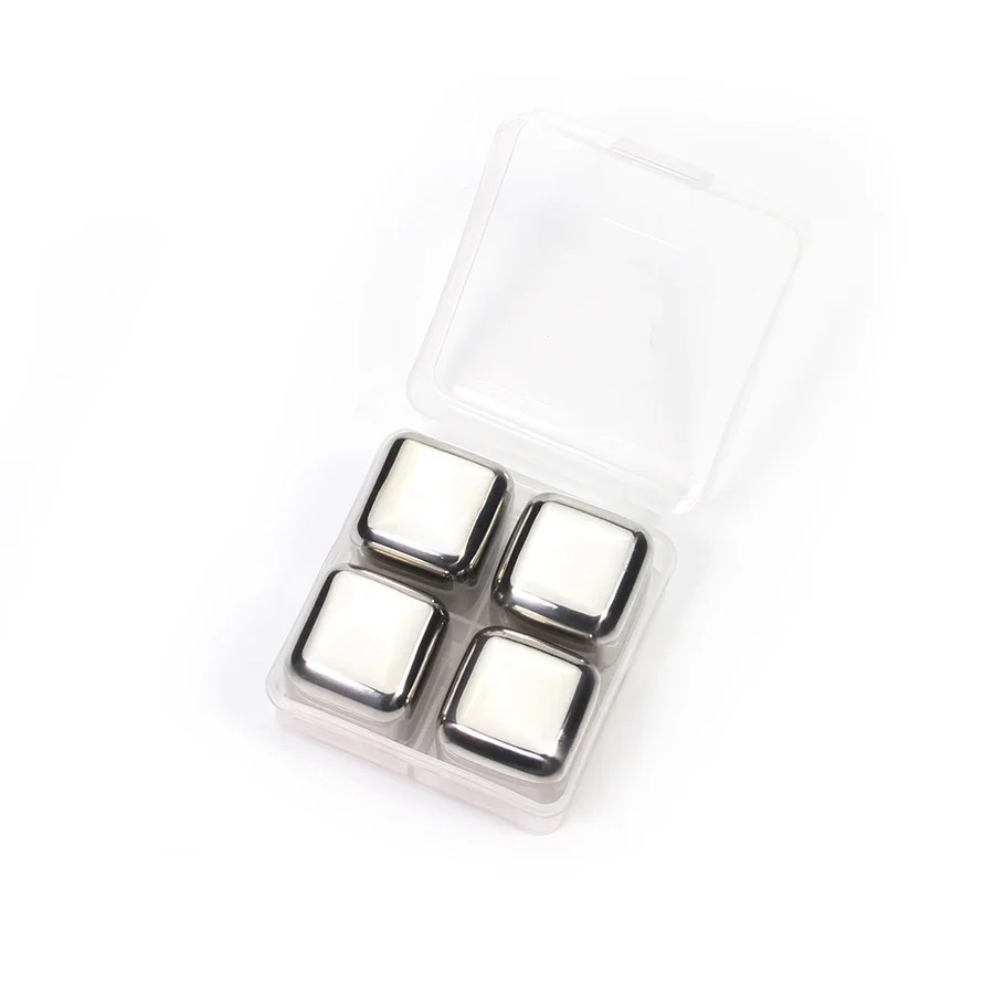 Stainless Steel Ice Cubes Reusable Chilling Stones Bucket Magic Vodka Wine Beer Cooler Bar KTV Whisky Holder Chiller Beer Cooler