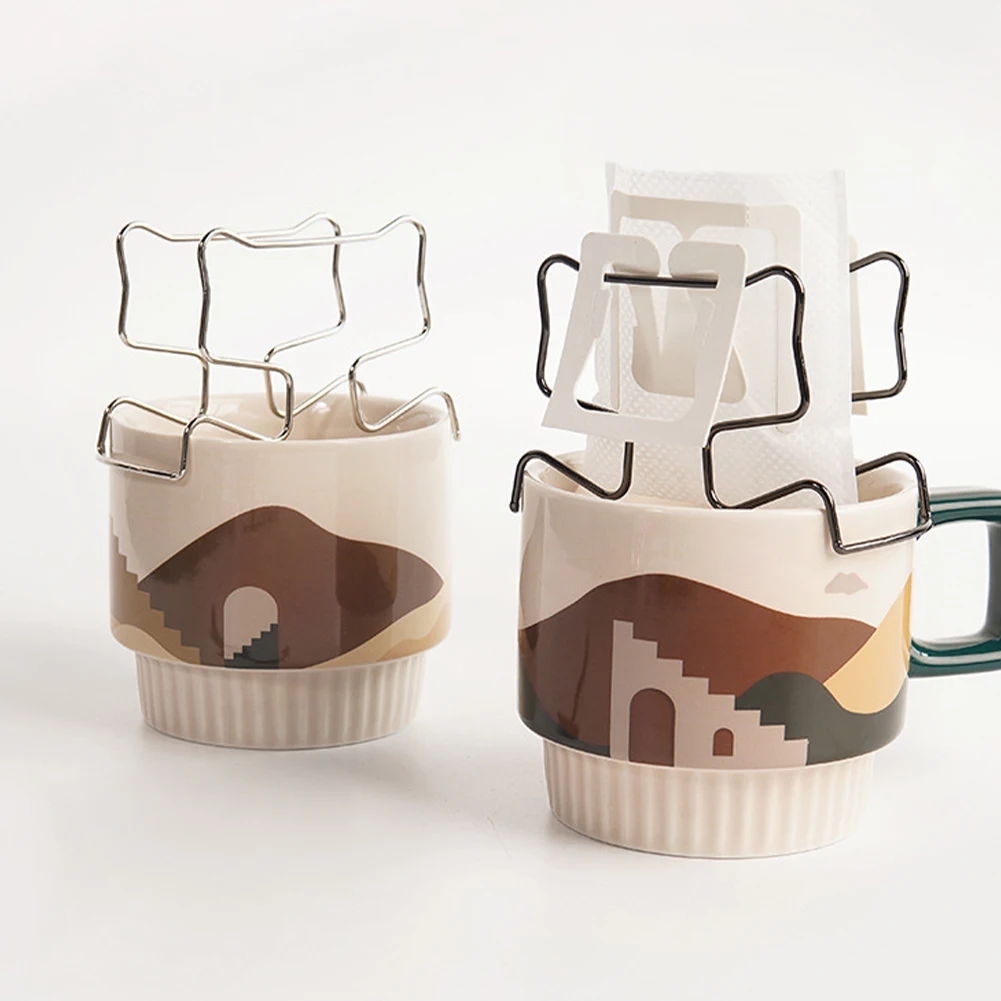 

Portable Reusable Coffee Filter Holder Coffeeware Parts Outdoor Tea Filters Dripper Baskets Coffee Ear Drip Filter Paper Bag