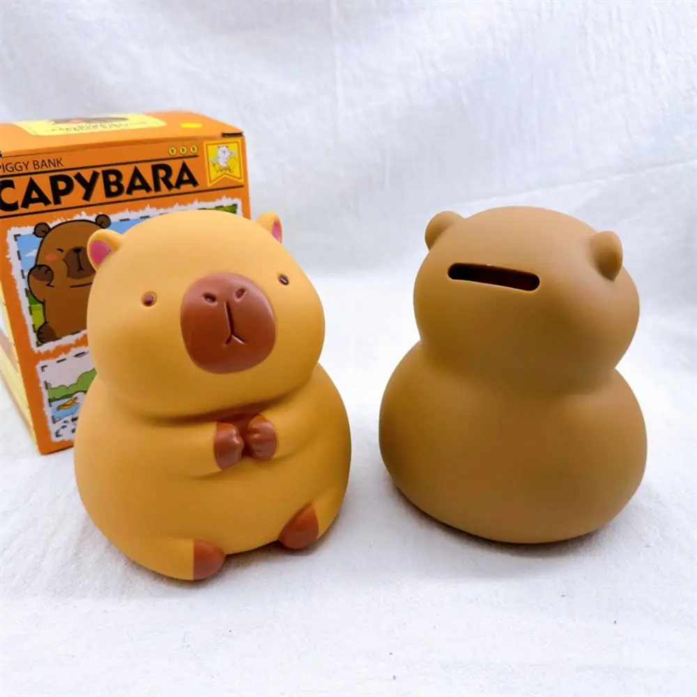 Cute Cartoon Capybara Piggy Bank Household Vinyl Money Banks Fashion Kids Capybara Coin Can Bedroom Home Decoration
