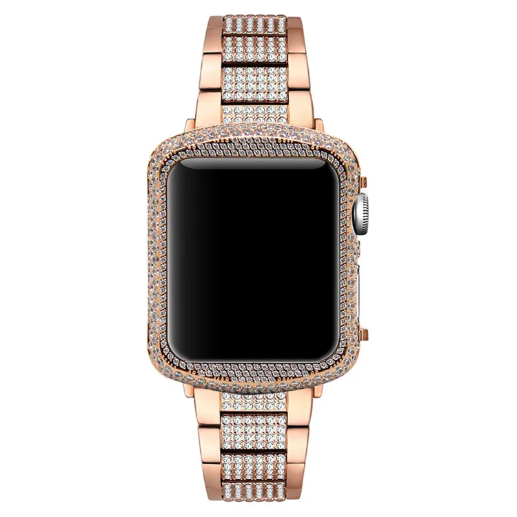 Crystal Diamond Watch Case For Apple Watch Shell frame (14)