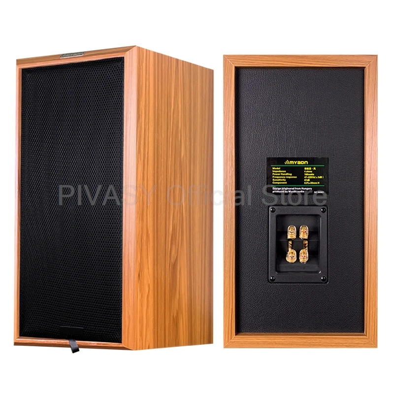 6.5 Inch 60W 4ohm HIFI Bookshelf Speaker Household Wooden Tweeter High Power Fever Sound Box 1 Pair for Home Theater System