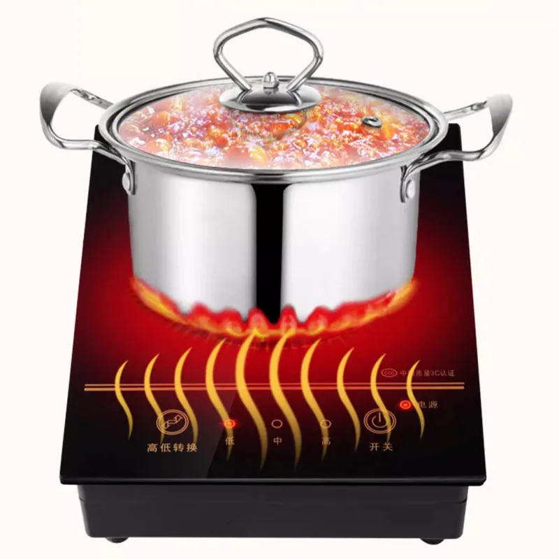 Electric Induction Cooker Boiler Waterproof Stir-Fry Cooking Plate Intelligent Hot Pot Stove Cooktop Burner Cooking Machine