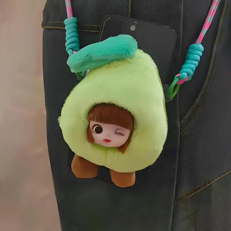 Cute Phone Lanyard Cellphone Clip Lanyards Phone Lanyard Strap Plush Doll Lanyard Anti-Lost Phone Chain Strap For Women Girls