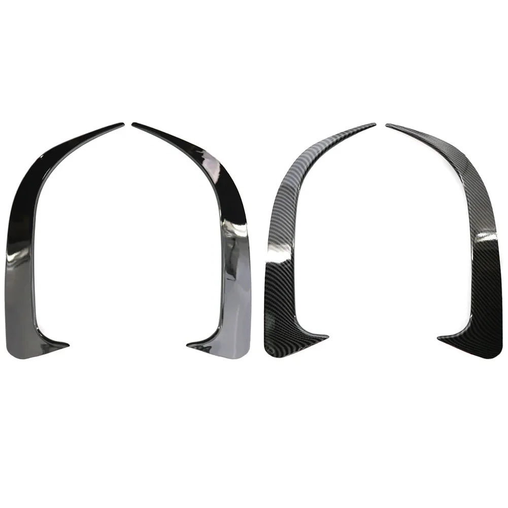 2Pcs Gloss Black ABS Car Rear Bumper Lip Spoiler Canards Carbon Fiber Vents For Mercedes Benz CLA 45 AMG W117 250 200 2014-2018