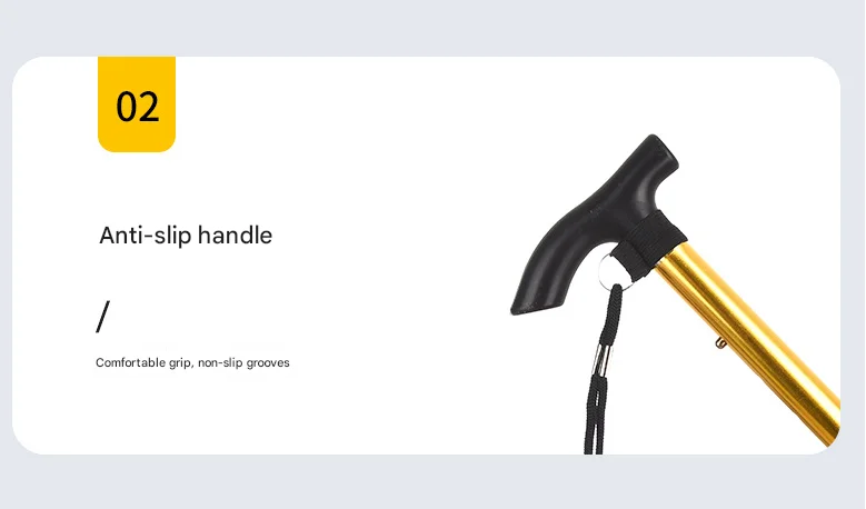 Foldable Lightweight Trekking Pole, Hiking Pole With Rubber Tip, 4 Sections Height Adjustable Non Slip Hiking Pole