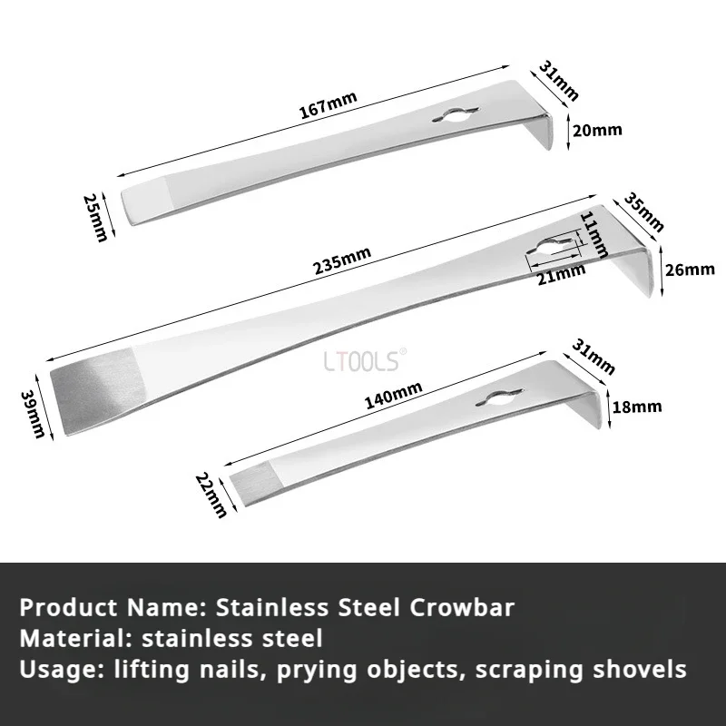 Stainless Steel Hive Scraper Tools Beekeeping Equipment Crowbars Hand Tool Mutifunction Scraper Prying Apart Lifting Frames