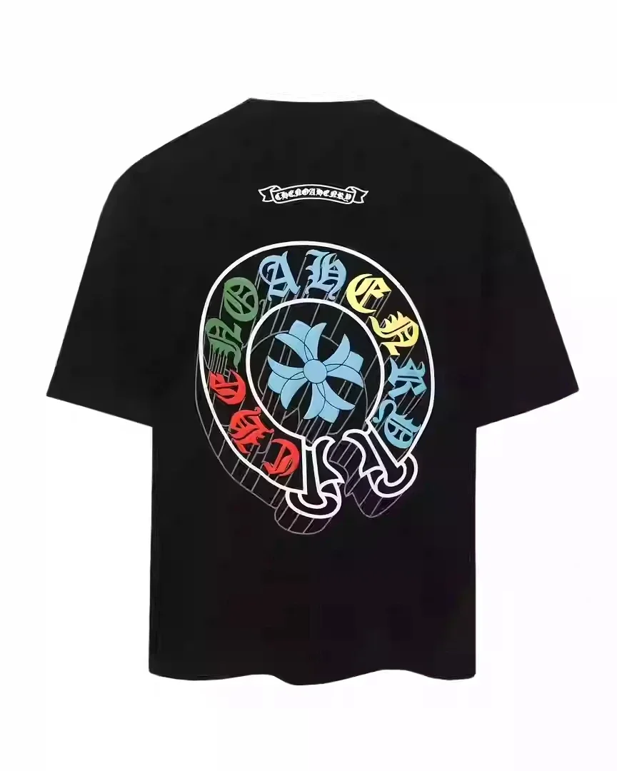 Spring and Summer Sanskrit Printing T-shirt for Men and Women Same Loose short sleeved t shirt,short sleeve top Luxury Brand Crowe