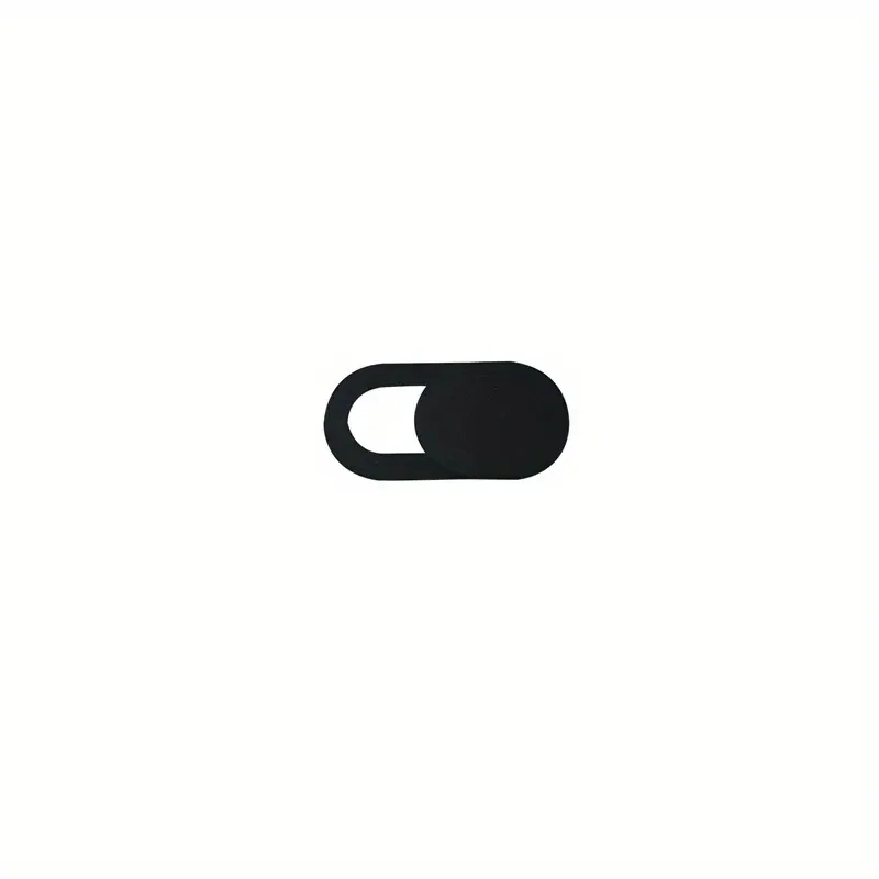 Sleek Black Privacy Slider - 5-Pack ABS Webcam Covers with One-Touch Button