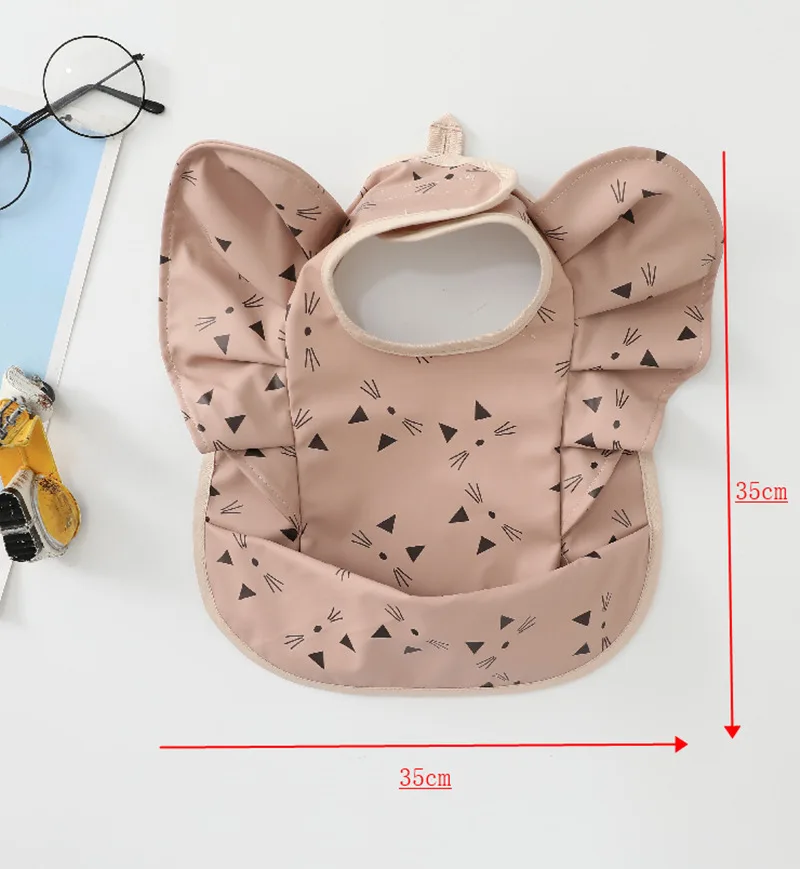 Children's Winged Bibs with Flutter Sleeves Baby Mealtime Bibs Soft Waterproof Infant Bib Sleek Leak-proof Saliva Towels