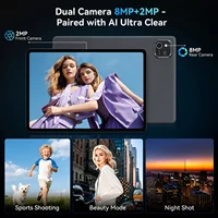 Tablette Android 15 2-en-1 de 10,1 pouces, 24 Go de RAM (4 Go + 20 Go extensible) + 64 Go de ROM, stockage extensible de 1 To, écran tactile IPS FHD, caméra arrière 8 MP 2
