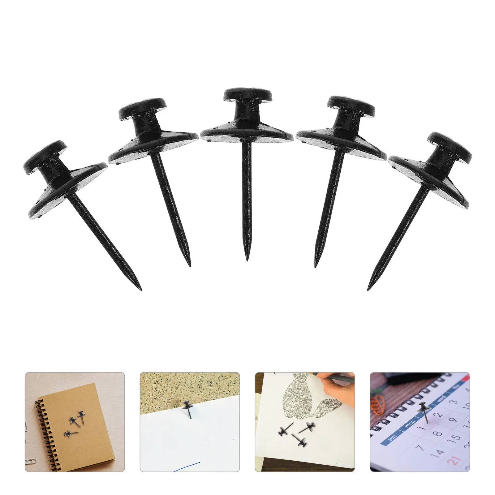 30Pcs 스타 아연 합금 벽 장식 못 사진 프레임 걸이용 아트 홈 스쿨 사무실 사용 네일 금속 참