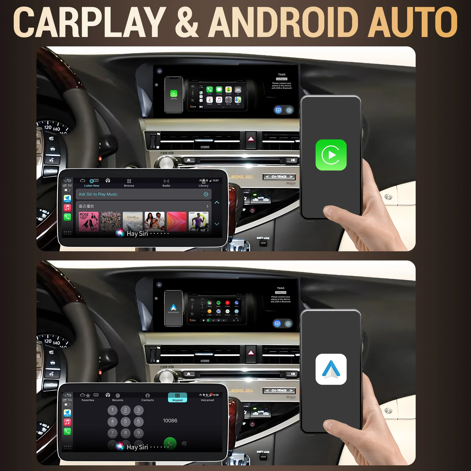 10,25 "con volante a la derecha para Lexus UX UX200 UX250h 2019-2023 Radio de coche inalámbrico CarPlay Multimedia pantalla Snapdragon 680 3