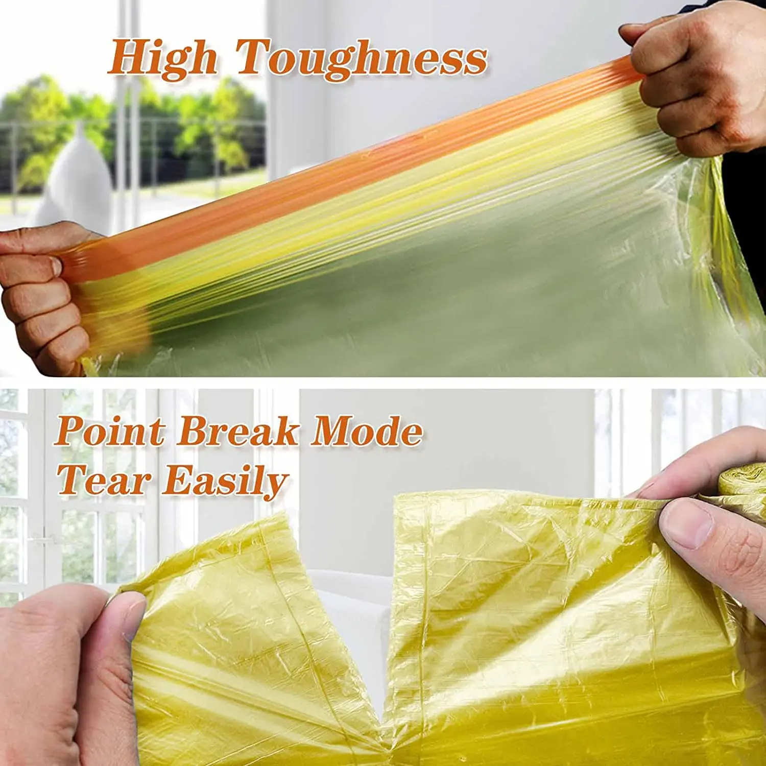 Simple Human M Trash Bags Portable Household Garbage Thickened Drawstring  Garbage Large Disposable Small Bags with Handles - AliExpress