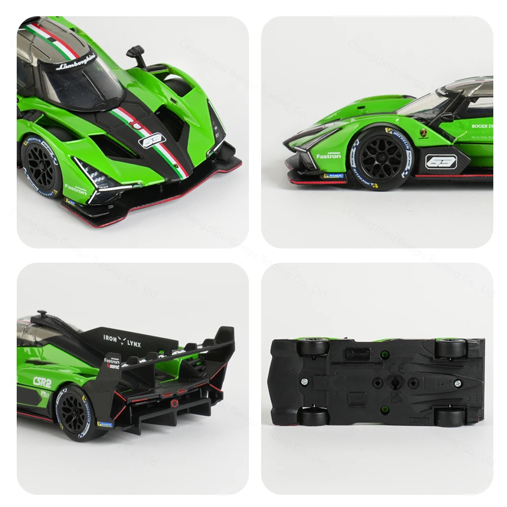 Bburago 1:43 Lamborghini SC63 Static Die Cast Vehicles Collectible Model Racing Car Toys Acrylic Box 6