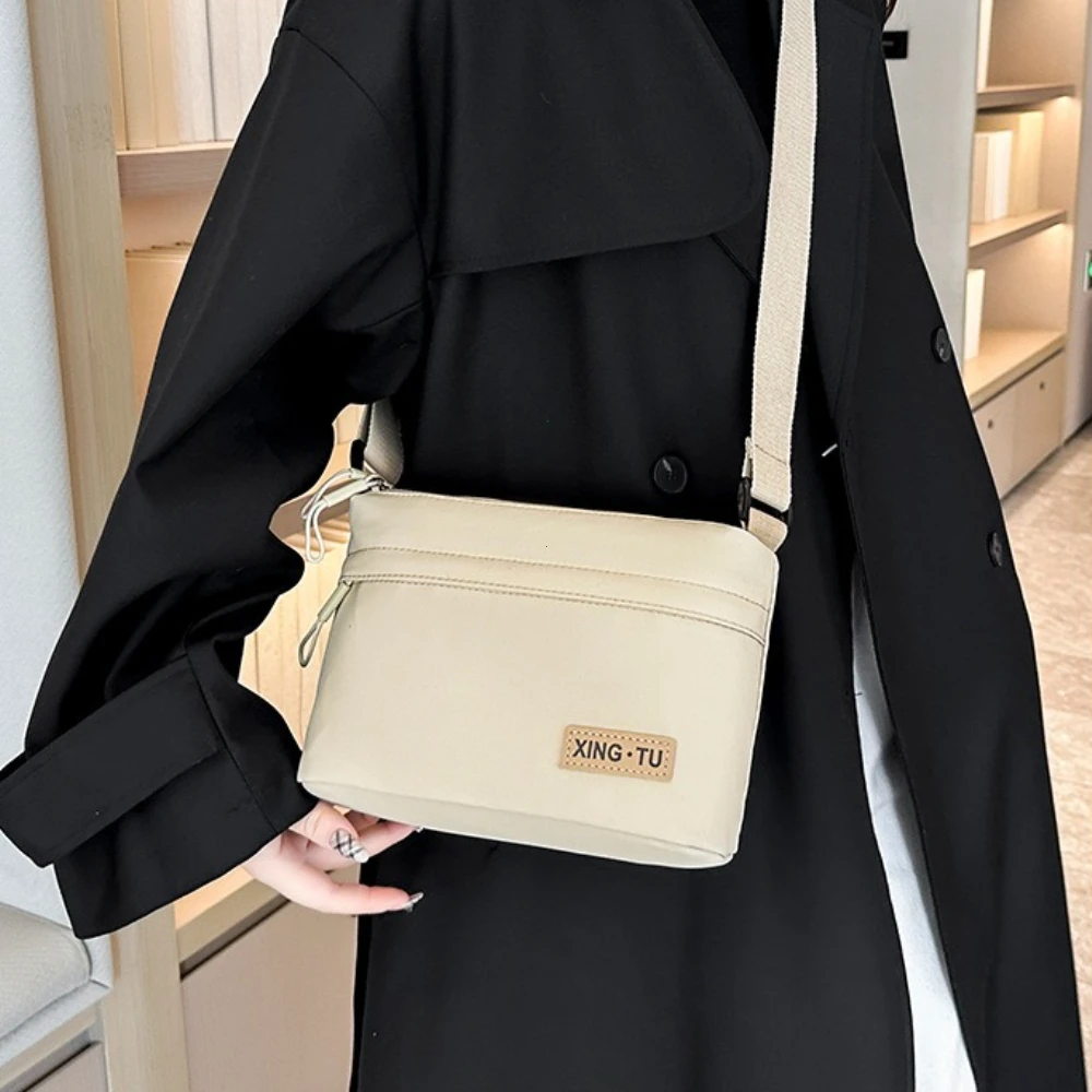 Casual Oxford Crossbody Bag Solid Color Large Capacity Shoulder Bag Soft Fabric High Quality Messenger Bag Women Сумка Женская