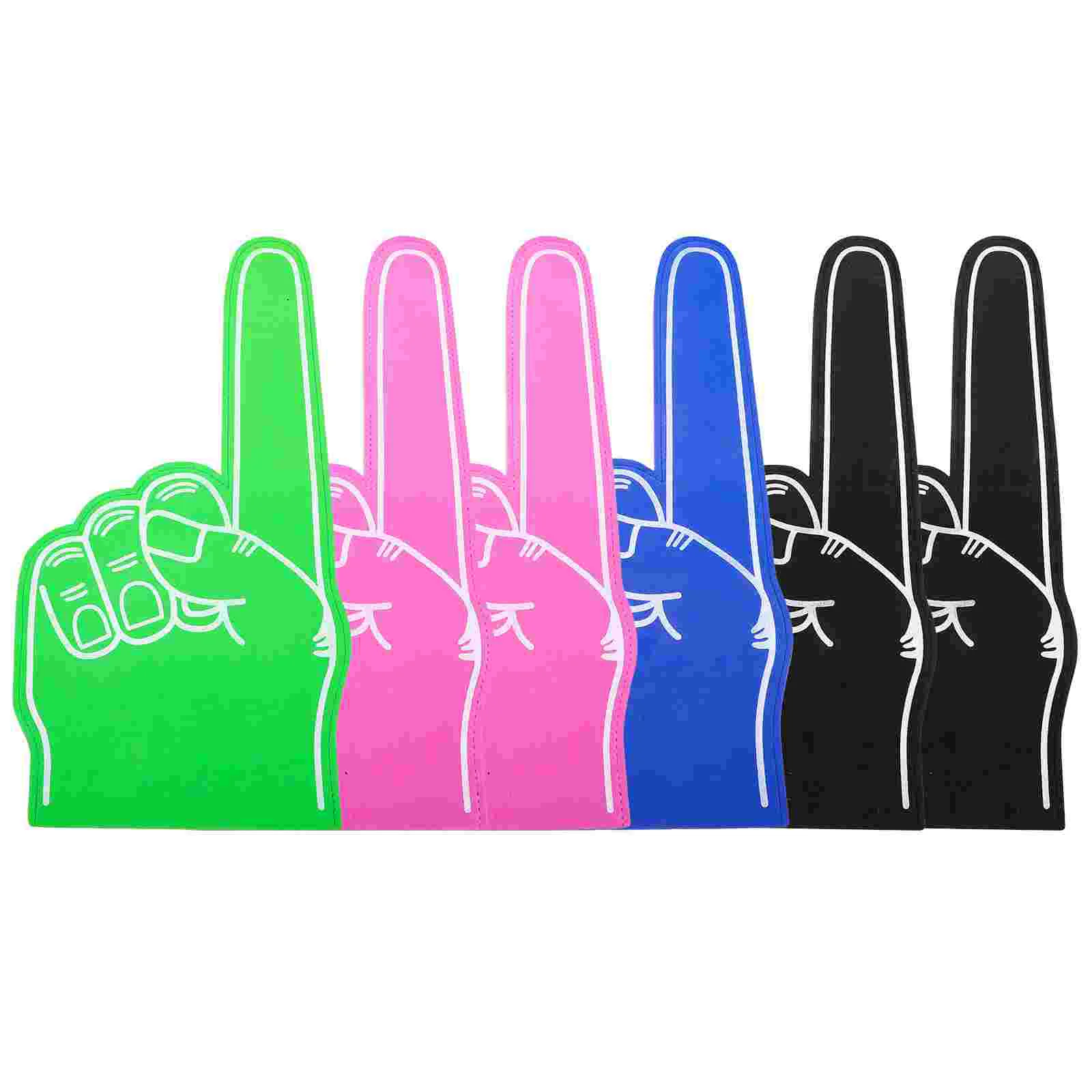 

6pcs Fingers Hand for All Occasions Cheerleading Pompom for Sports Exciting Colors Athletics Local Events Games