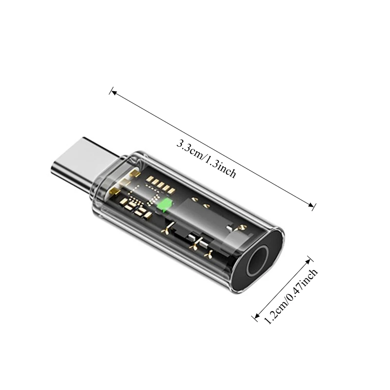 HiFi Transparent USB-C to 3.5mm Audio Adapter – 16-bit/48kHz Sound Quality