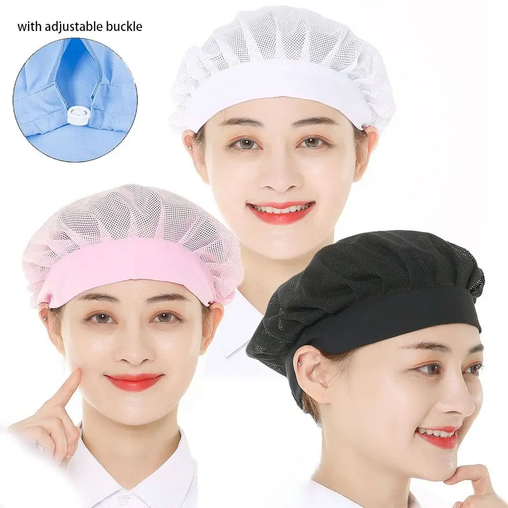 

Hair Nets Work Hat Chic Work Wear Mesh Chef Hat Breathable Smoke-proof Dust Cooking Hygienic Cap Canteen Catering