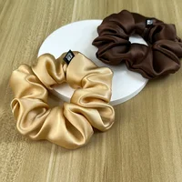 100% Mulberry Silk Hair Scrunchies Elastic Rubber Band Hair Ties Big Large Gum Ropes Ponytail Holders for Women Girls 19 Momme - Image 5