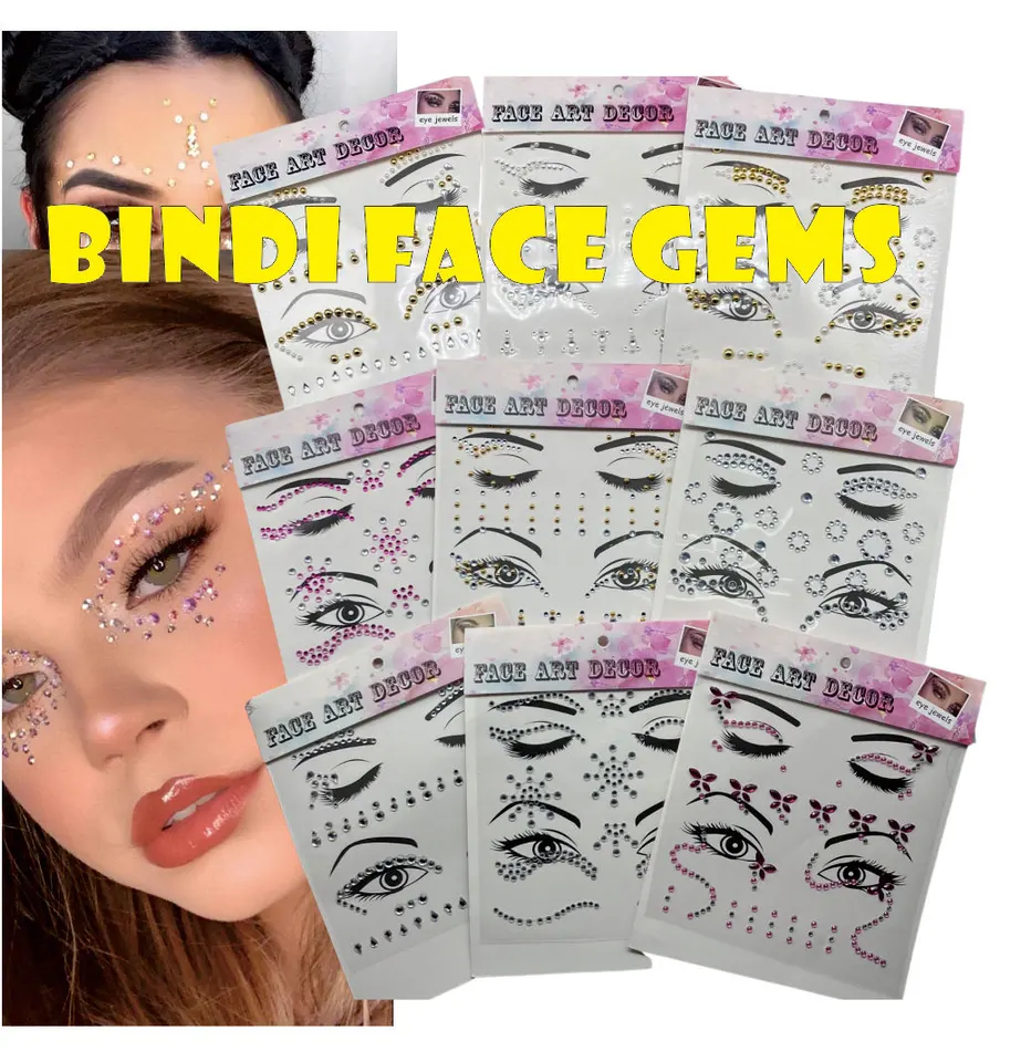 2102 gemme autoadesive per capelli, per viso, capelli, unghie
