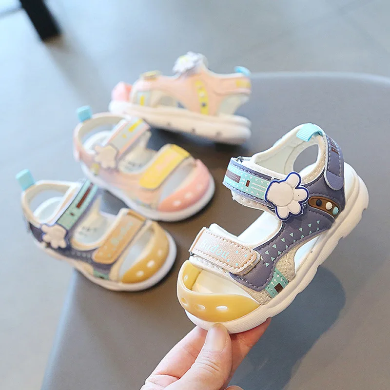 

Kids Summer Casual Sports Sandals Baby Comfortable Sole Anti-Slip Infant First Walker for Boy Baby Toddlers Casual Beach Shoes