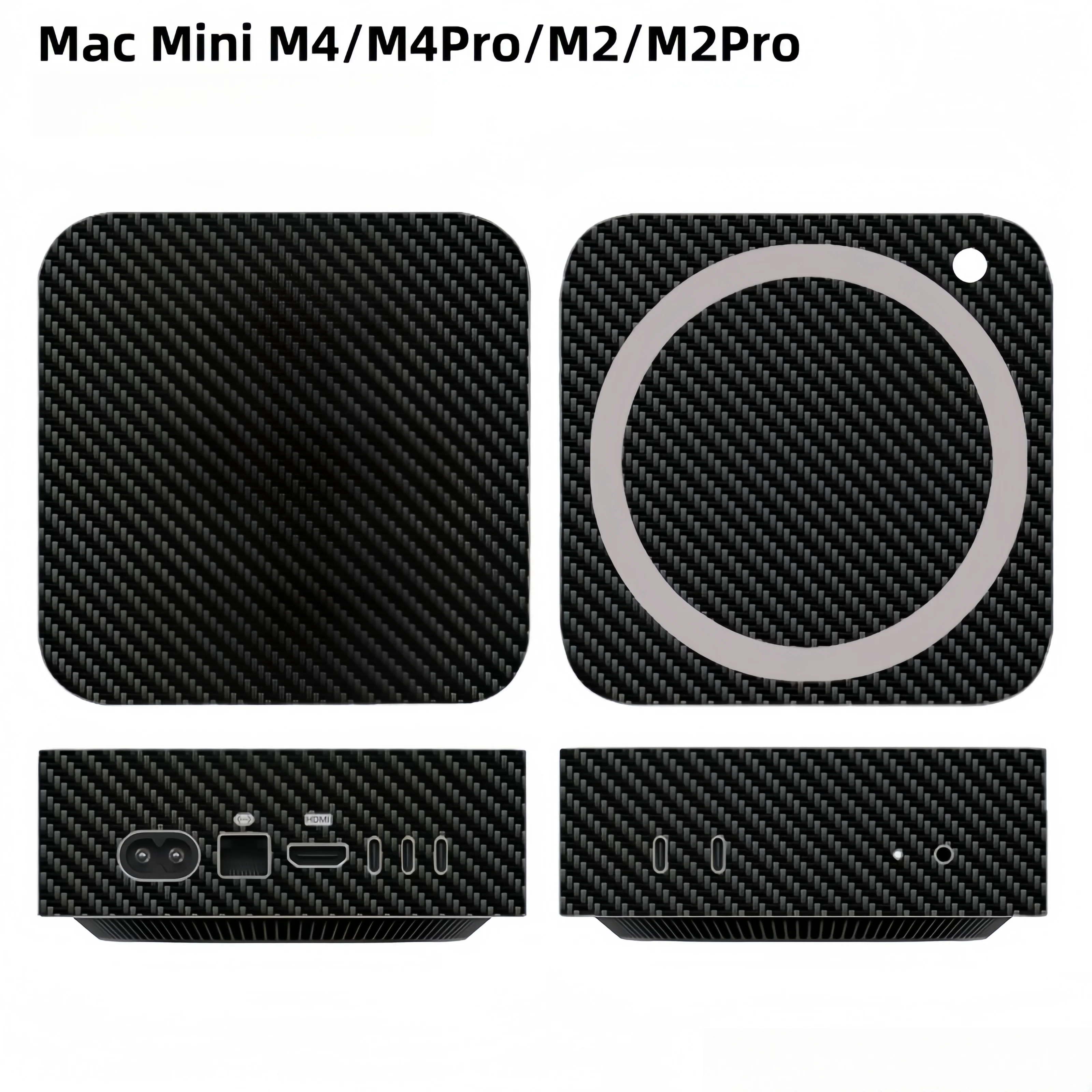 맥 미니 M4 / M4 / M2/M2 Pro 2024용 컬러풀 스킨 스티커 풀 레이 스티커 스킨 스크린 보호필름