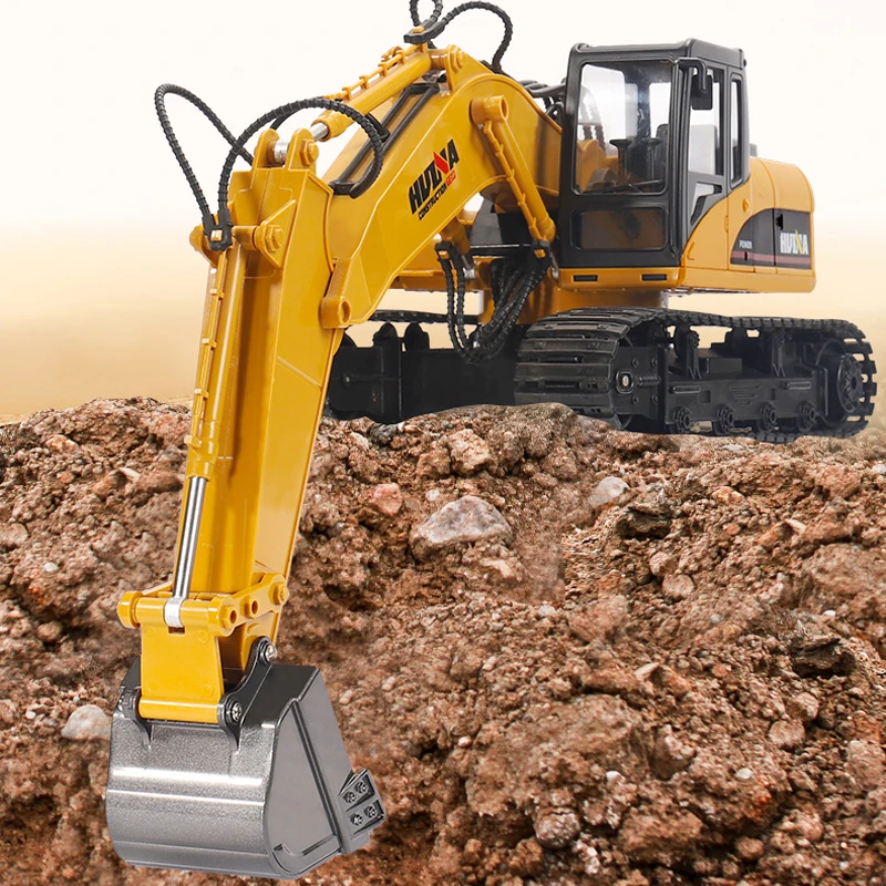 1/14 HUINA RC Remote Control Excavator Truck Car Battery Sound Light 1550 RTR 2.4GHz Outdoor RC Toys Boys Fun Gift TH18047 5