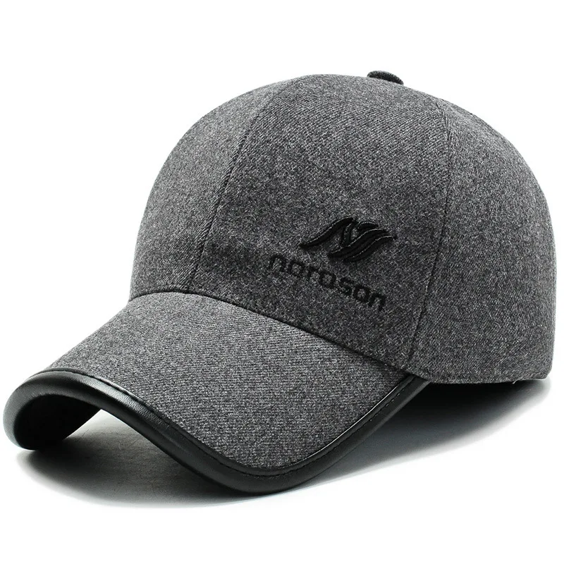 Men Golf Hat Baseball Cap Sunscreen Visor Brim Shade Snapback Autumn Winter Hat Earmuffs Embroidery Hunting baseball caps sports sun hats golf caps