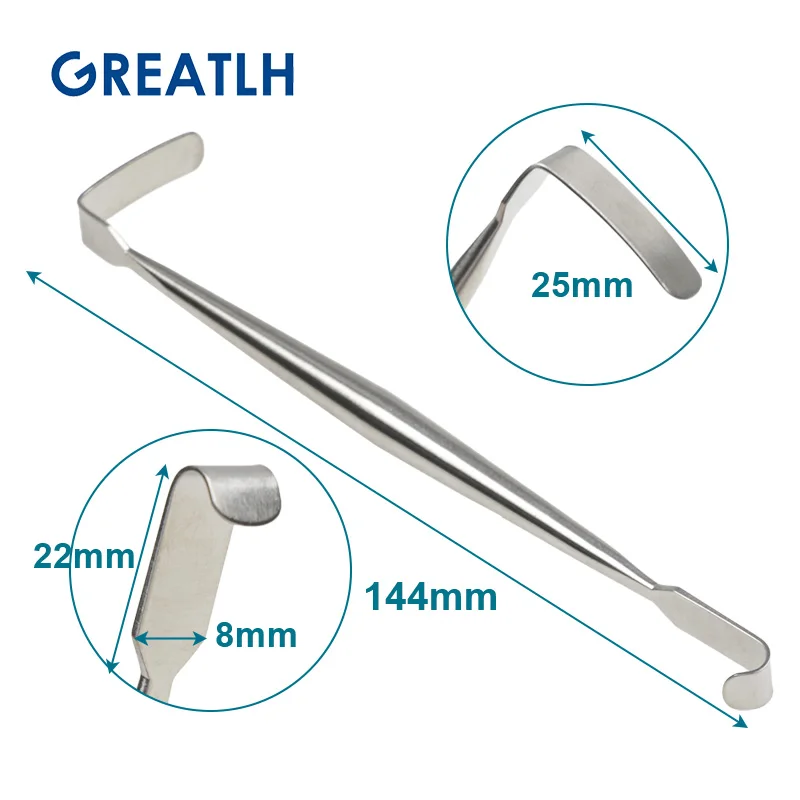 Ophthalmic surgical instruments eye bag pull hook stainless steel autoclavable three types