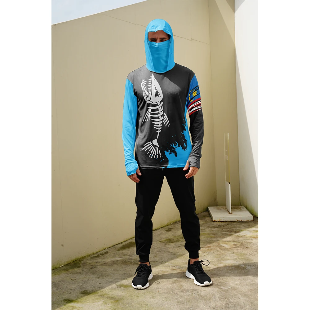 Fishing Shirts Long Sleeve Uv Protection Face Cover Fishing Clothes Sun UV Protection Long Sleeve Hoodie Men's fishing shirt fishing clothes