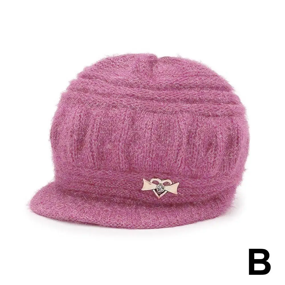 Fashion Hat Plush Knitted Wind Ear Guard Solid Plush Autumn Wool Warm Old Color Hat Winter Hat And Simple Cotton Lad X2D9 6