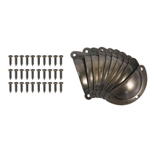 

Fashion40mm Hole Centers Vintage Style Cup Shell Drawer Pull Handle Bronze Tone 10Pcs