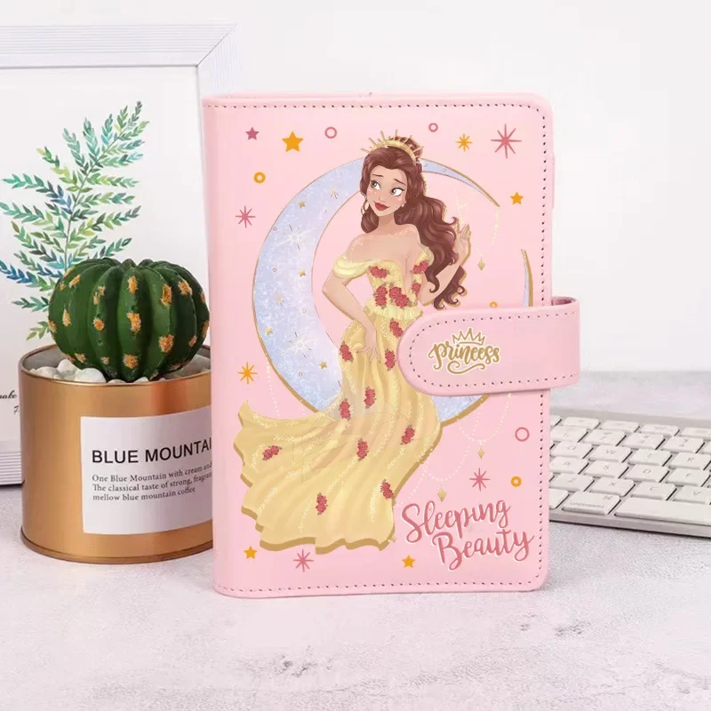 Disney Princess Surrounding Co Branded Student Diary Loose Leaf A6 Pu Leather Budget Binder Notebook Gift Stationery Wholesale 6