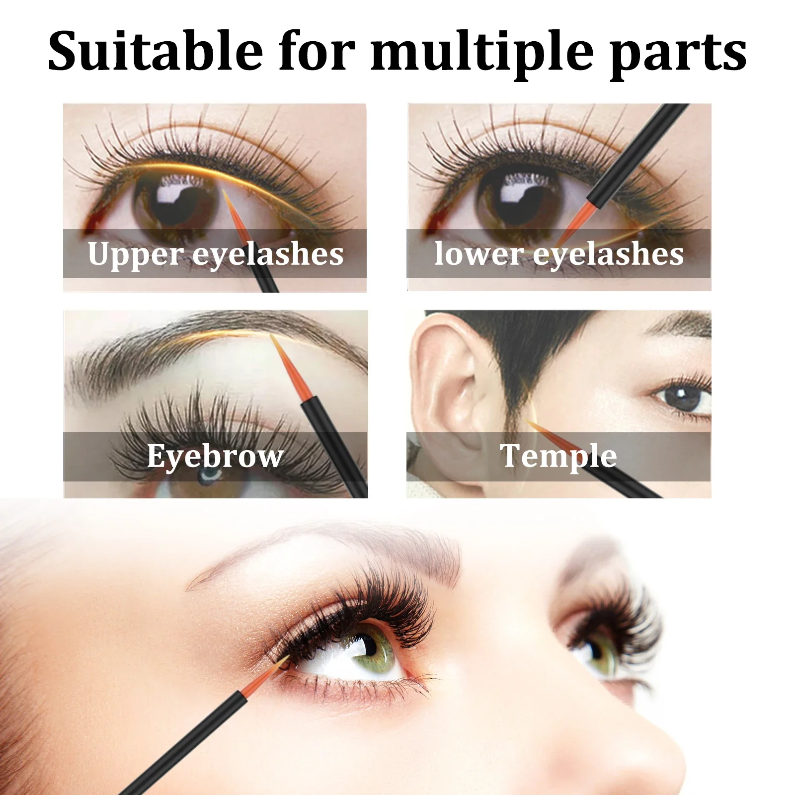 3 Pieces Waterproof Lengthening Curling Mascara Set