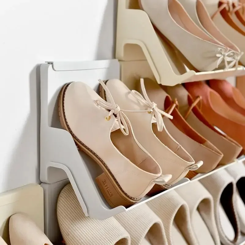 1PC Multi-layer Nordic Plastic Shoe Rack Simple Household Assembly Dustproof Organizer Display Shelf