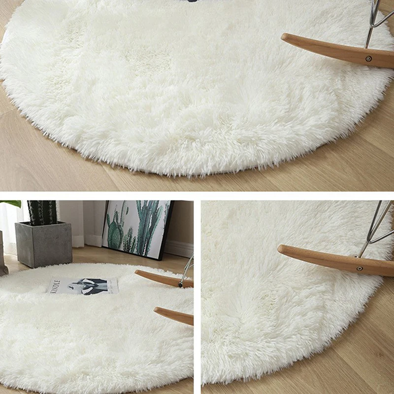 Plush Carpet Fluffy Wool Rug Living Room Carpets Faux Fur Round Mat Kids Room Long Plush Rugs Home Bedroom Decor Shaggy Carpet floor mat,shaggy rugs
