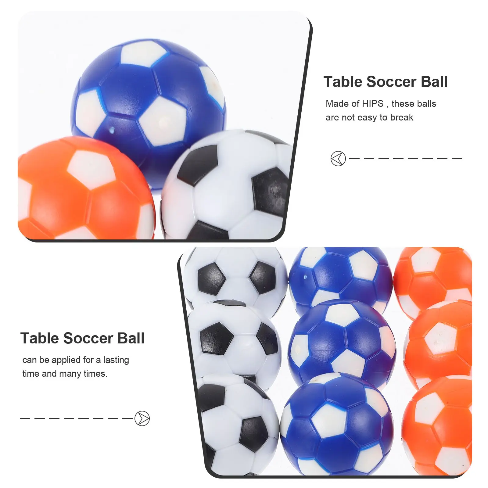 Mini Table Football Accessories Childrens Foosball Machine Colorful Balls Hips Material Desk Soccer Game Replacement Parts 9 Pcs soccer ball