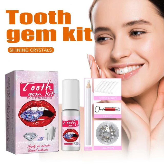Tooth Gem Set Glue Kit with UV Curing Light Dental Orthodontic Adhesive  Jewelry Diamond Crystals Ornament Direct Bonding System - AliExpress