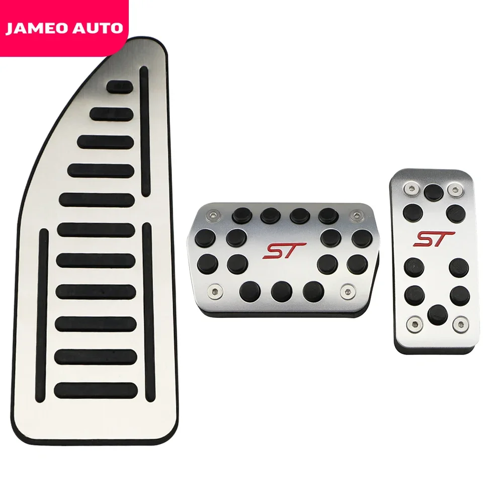 Stainless Car Pedals Covers for Ford Focus 2 3 MK2 MK3 Kuga Escape RS ST 2005-2020 Clutch Gas Brake Pedal Set Pads