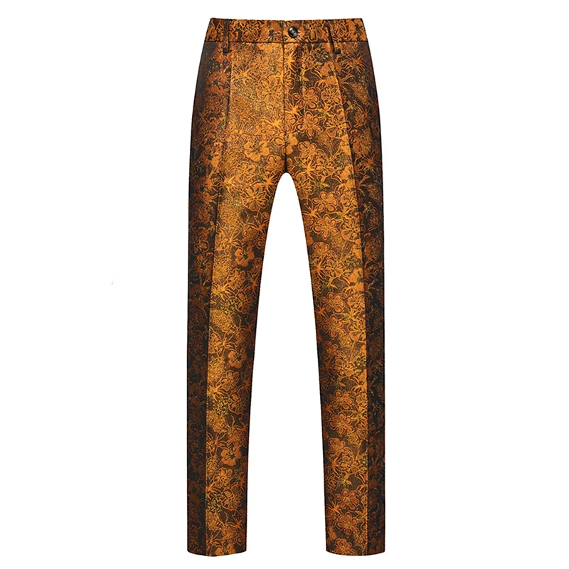 Men Pants Autumn Embroidery Suit Trousers Fashion Casual Blue Red White Green Big Size M-5XL 6XL