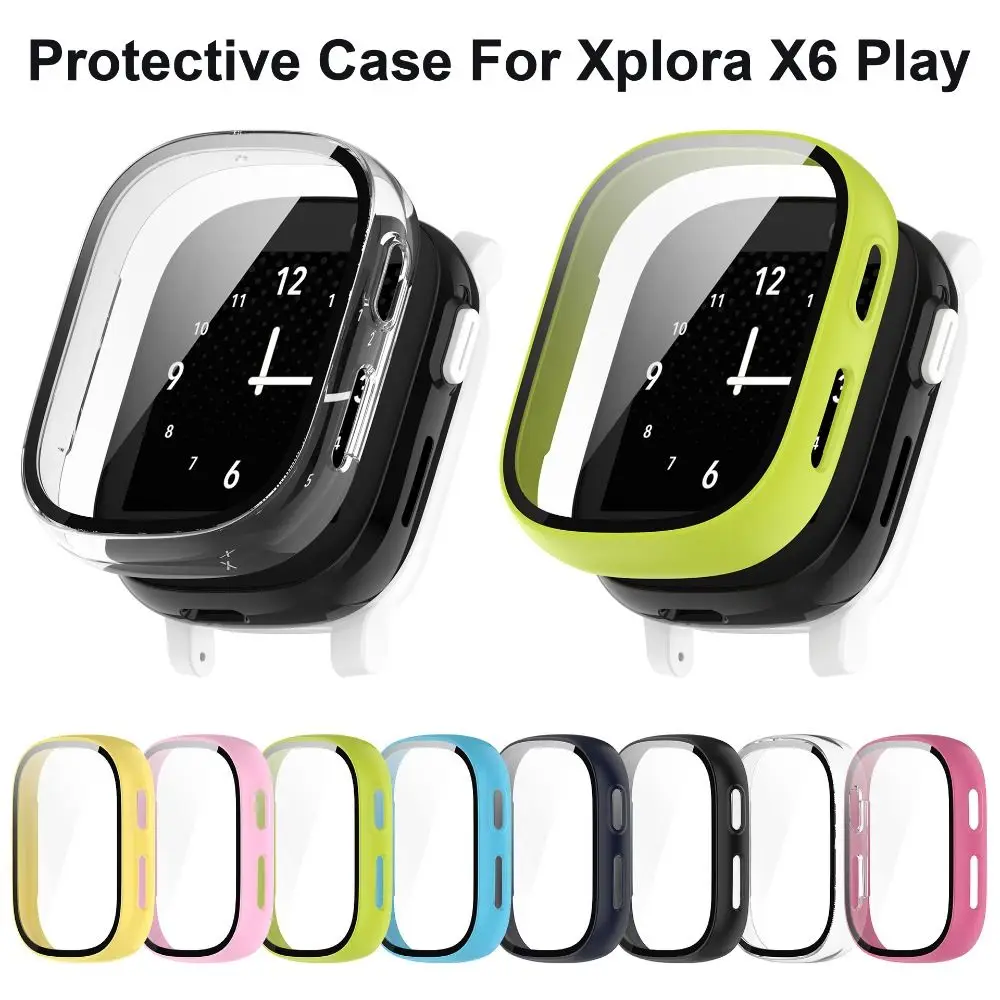 

Защитный чехол с полным покрытием для Xplora X6 Play PC + защита экрана из закаленного стекла Детские аксессуары для умных часов