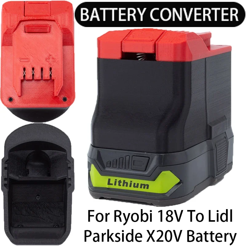 Convertitore Batteria Per Lidl Parkside X20V Li-Ion Tools To Ryobi 18V Adattatore Batteria Agli Ioni Di Litio Accessori Per Utensili Elettrici