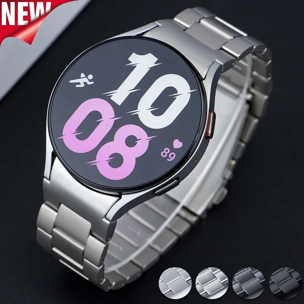 

Титановый ремешок для Samsung Galaxy Watch 6/4 Classic, 47 мм, 43 мм, 42, 46 мм, 6/5/4, 40 мм, 44 мм, 5 Pro, 45 мм, без зазора, быстрая посадка, деловой браслет