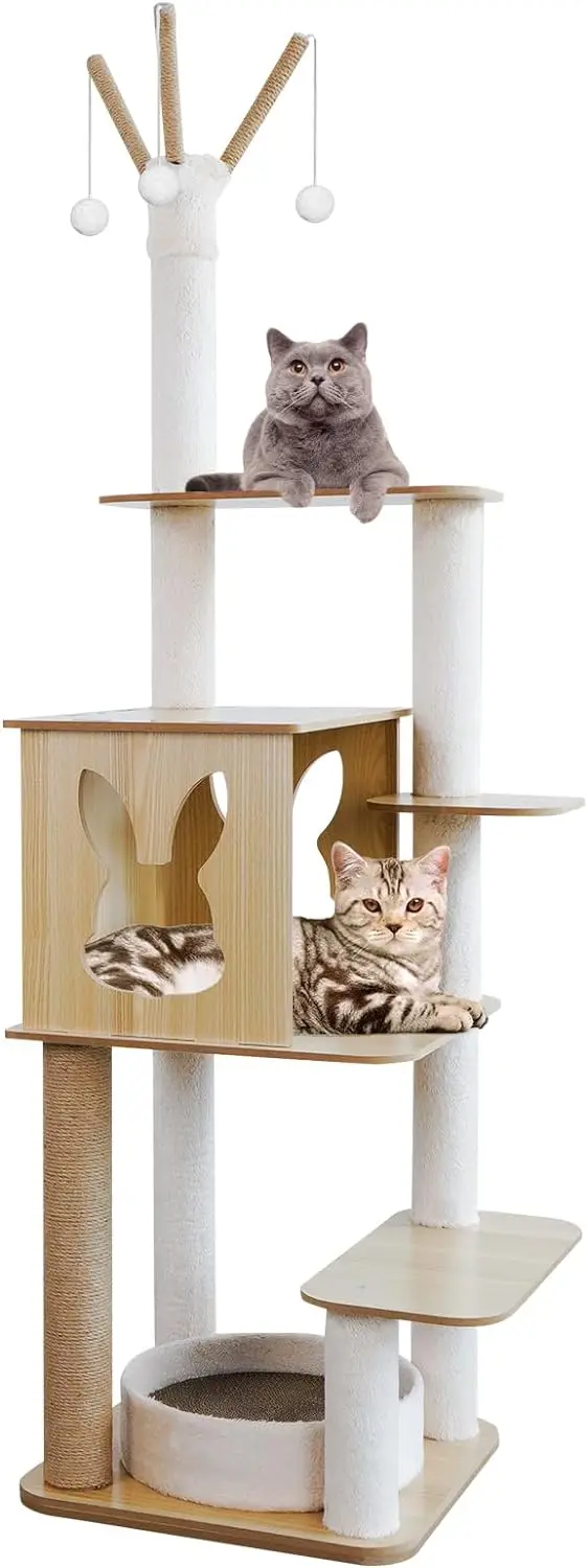 56-tall-heavy-duty-cat-tree-with-scratching-post-3-removable-hanging-pom-pom-sticks-sturdy-cute-cat-condo-house