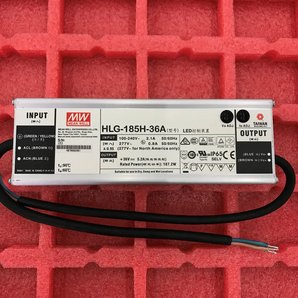 Mean Well HLG-185H-36A ONE NEW MEAN WELL HLG-185H-36A 36V 5.2A SPOT STOCK | eBay