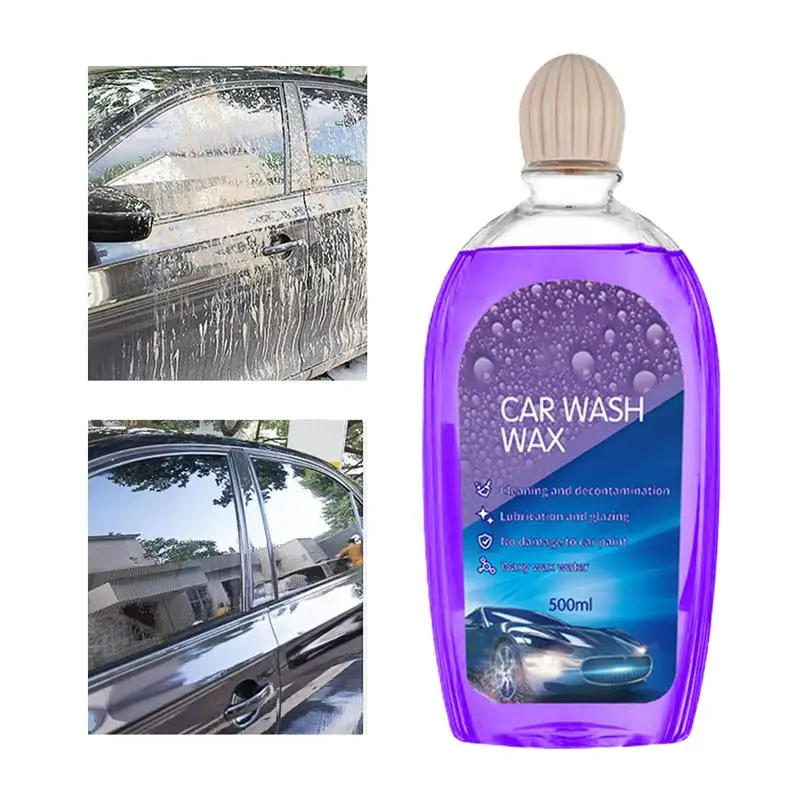 

Foam Car Wash Liquid 500ml Foam Wash Polish Coating Wax For Auto Multi-Purpose Vehicle Cleaner For SUV Van Sedan Truck And RV