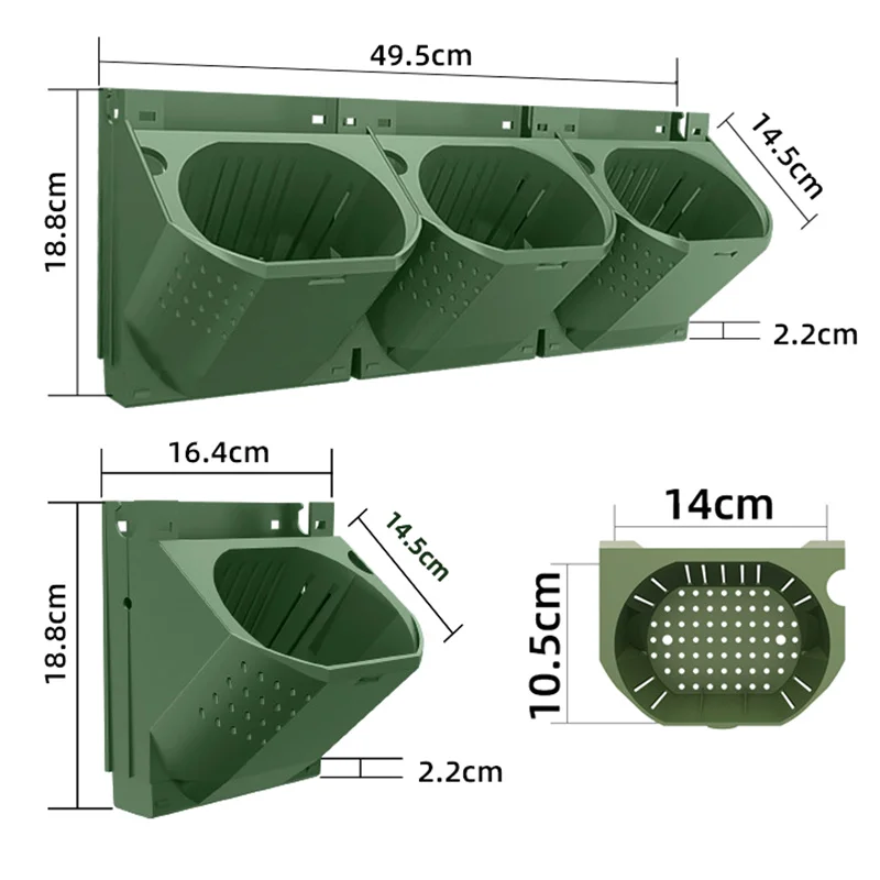 Forest Box Single Hole Outdoor Plant Wall Flower Pot Container Vertical Three-dimensional Green Planting Box 5