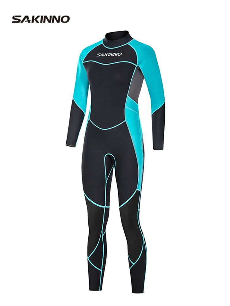 

3mmWomen's One-Piece Diving Suit Warm-Keeping and Cold-Proof Sun Protection Wetsuit Surfing Snorkeling Suit